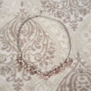 Pink Cluster Necklace